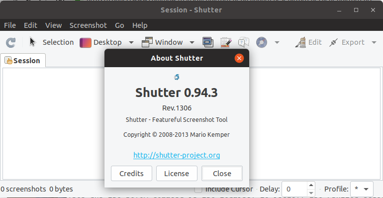 Ubuntu shutter горячие клавиши