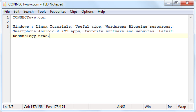 TED Notepad - free text editor