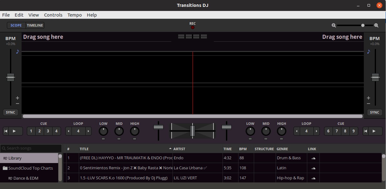 eq transitions dj