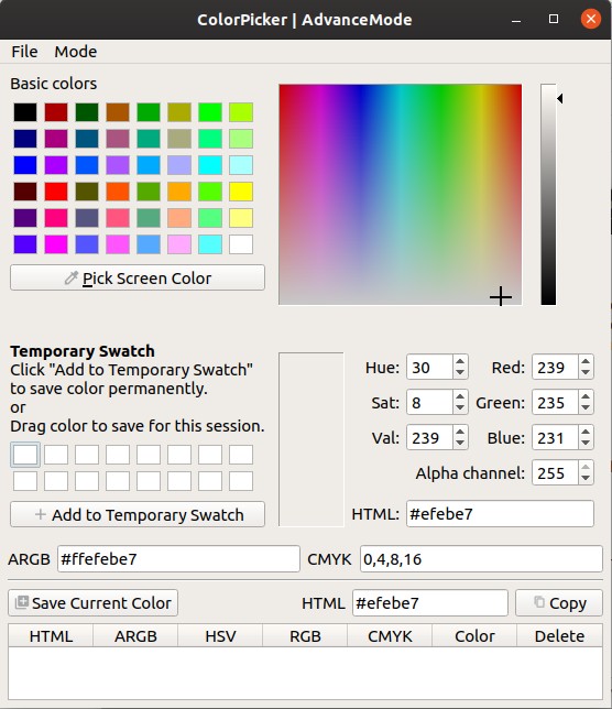 colour picker tool