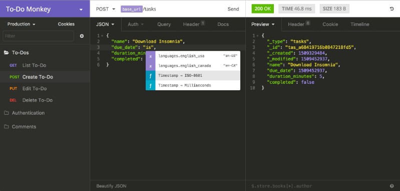 insomnia api documentation