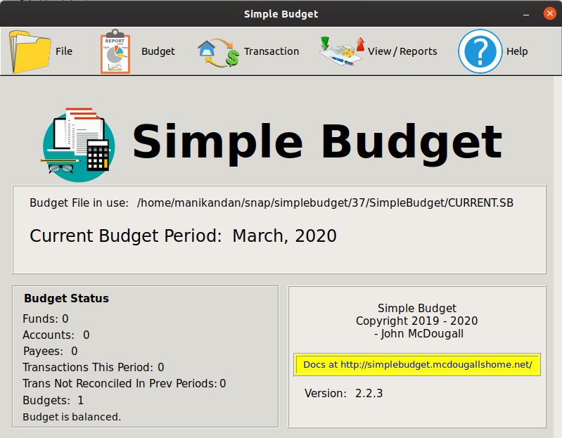 budget software for mac free or open source