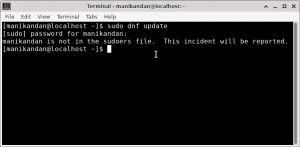 Read more about the article How to fix and solve “is not in the sudoers file. This incident will be reported.” error on Fedora RHEL CentOS Debian