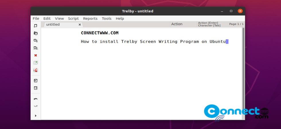 trelby script writing software