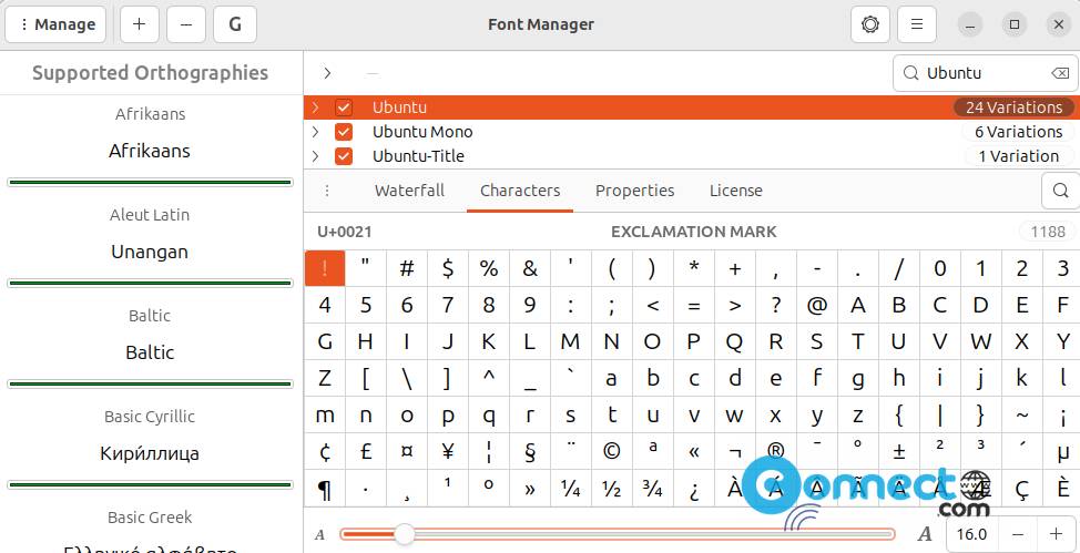 Font Manager app for linux