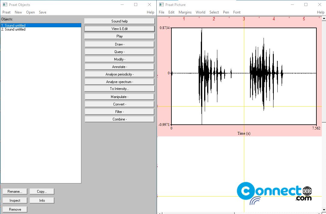 Praat speech analysis