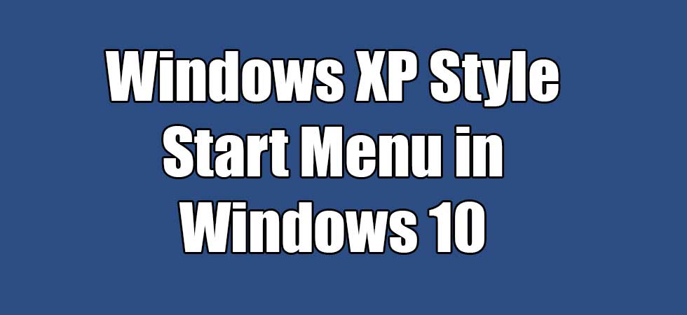Windows-XP-Style-Start-Menu