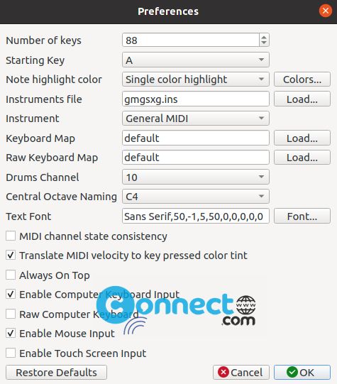 VMPK. Virtual MIDI Piano Keyboard