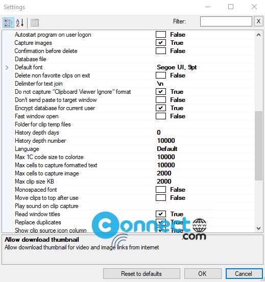 ClipAngel settings