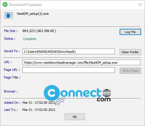 Neat Download Manager file options