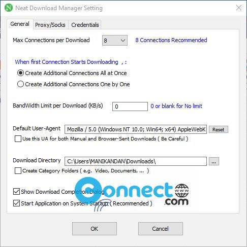 Neat Download Manager settings
