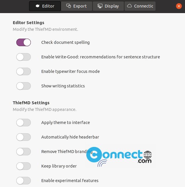 ThiefMD settings