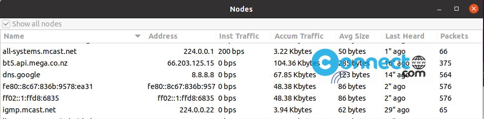 EtherApe nodes