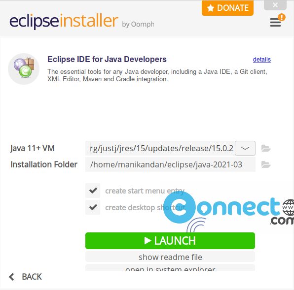 Eclipse IDE launch