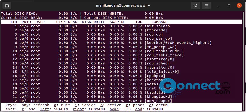 Read more about the article Iotop Disk I/O Monitoring Tool for Linux