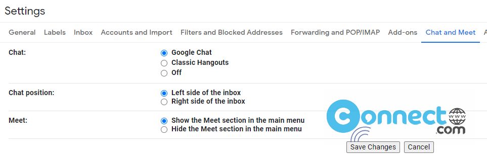google chat enable
