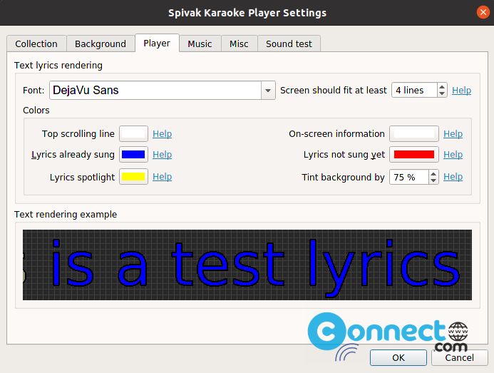 Spivak Karaoke Player settings