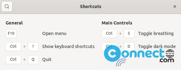 Breathing key board shortcuts