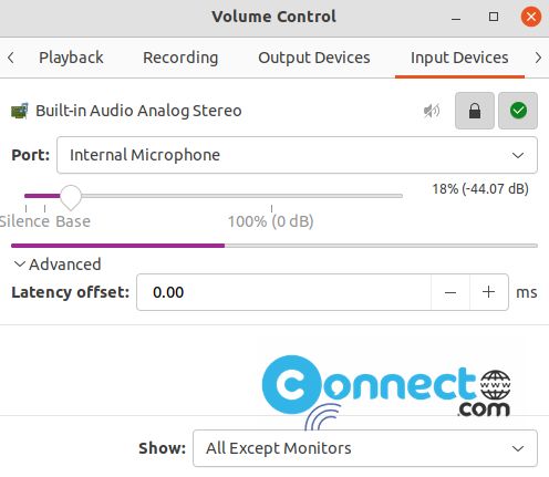 PulseAudio Volume Control input