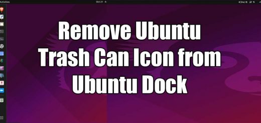 Remove Ubuntu Trash Icon