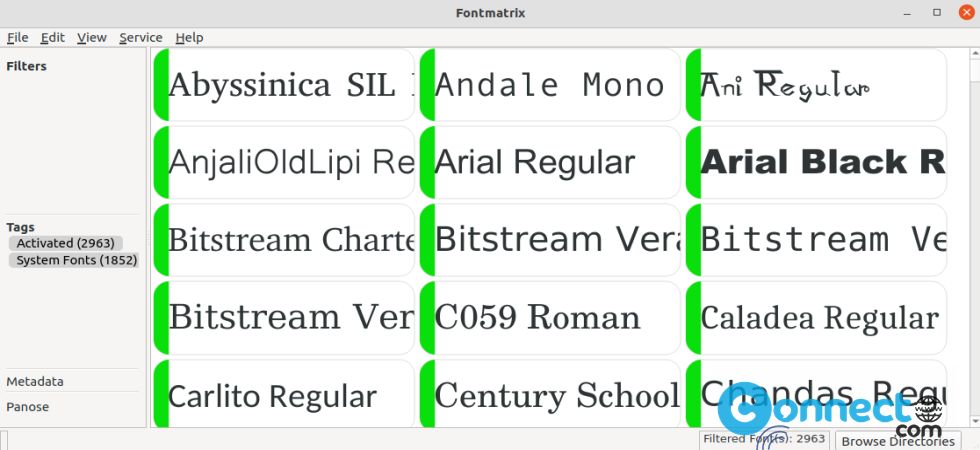 Fontmatrix Font Management Application | CONNECTwww.com
