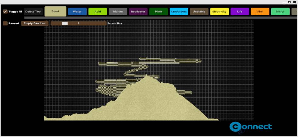 Sandbox Sand Simulation Game | CONNECTwww.com