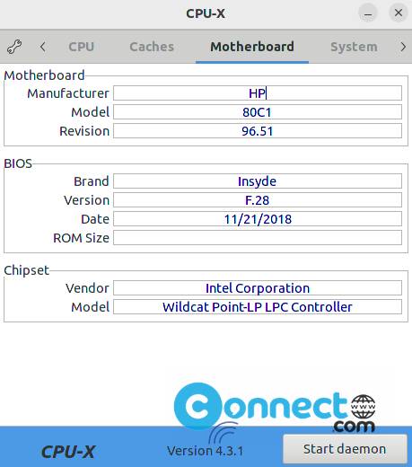 CPU-X motherboard