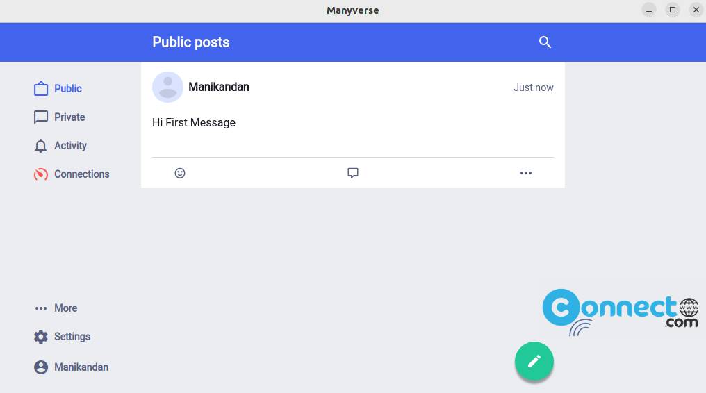 Manyverse social app