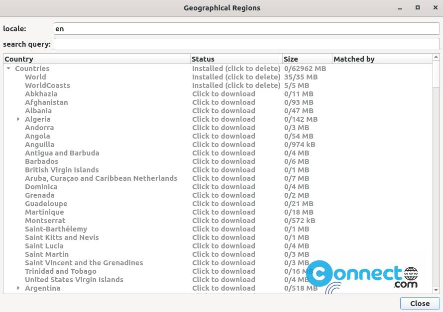 Organic Maps offline map downloader