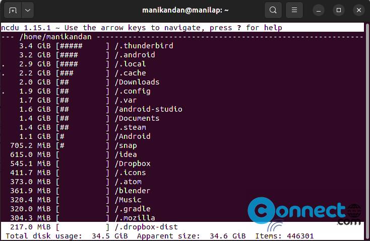 Ncdu tool