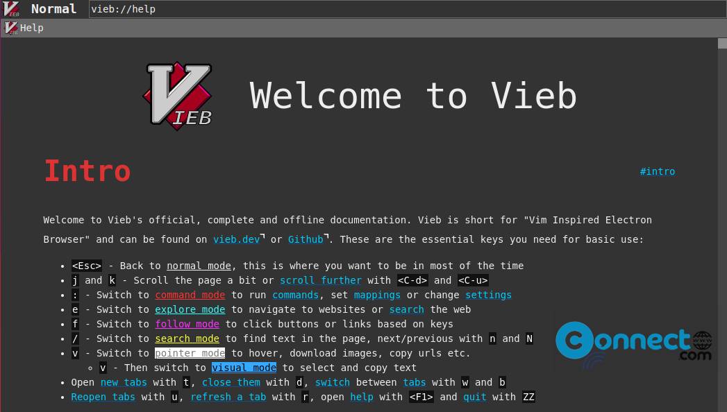 Vieb Web Browser