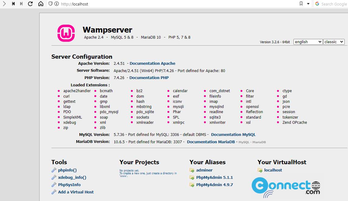 Wampserver Homepage