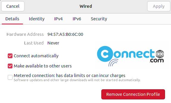 wired mac address