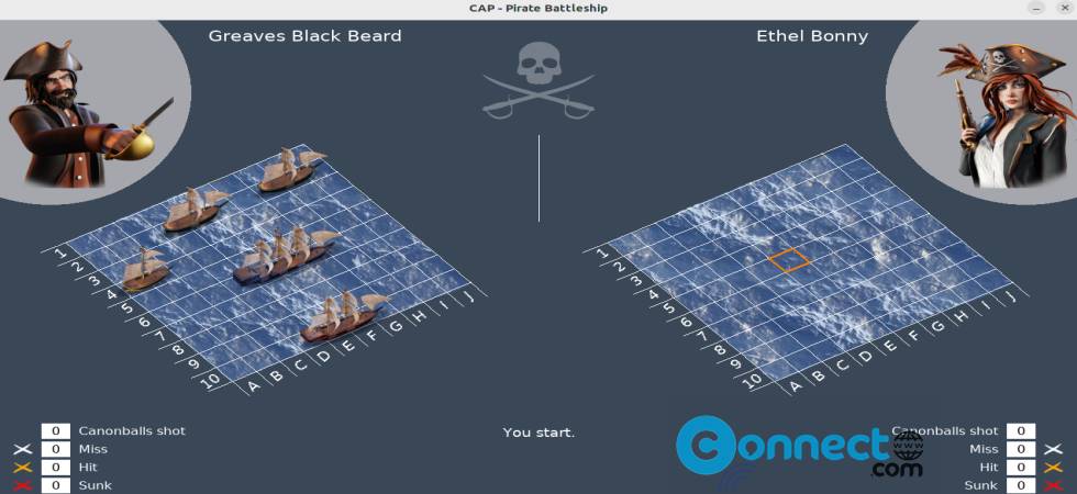 Cap Pirate Battleship Game