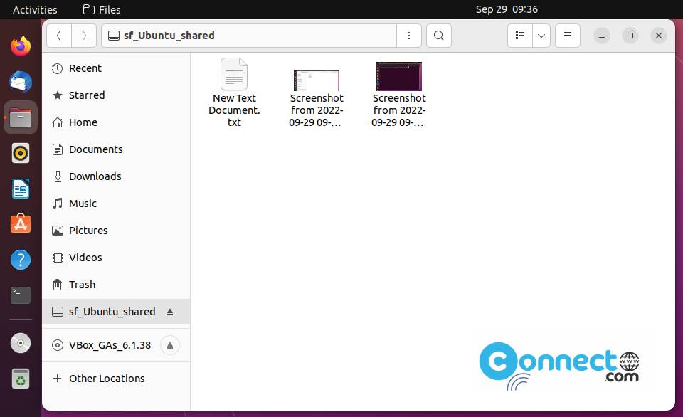 shared folder in Ubuntu