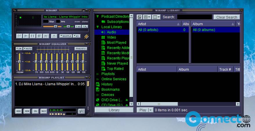 winamp media player