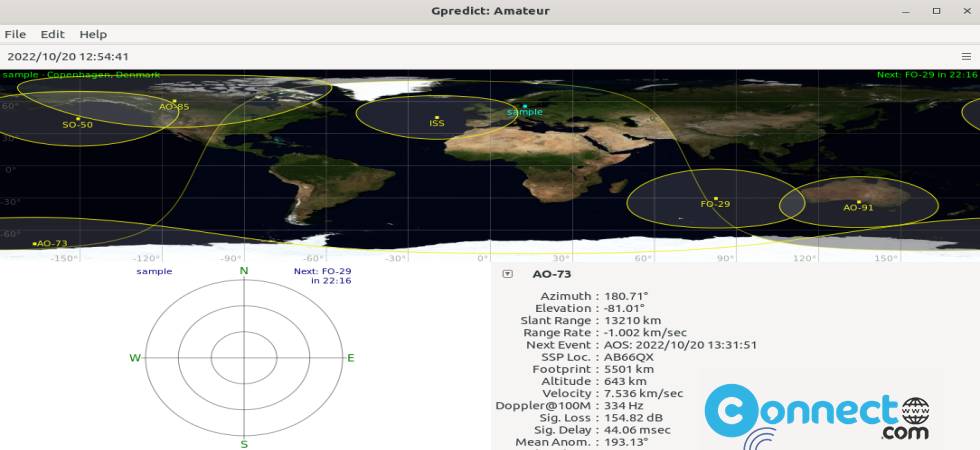 Gpredict Real Time Satellite Tracking Software | CONNECTwww.com