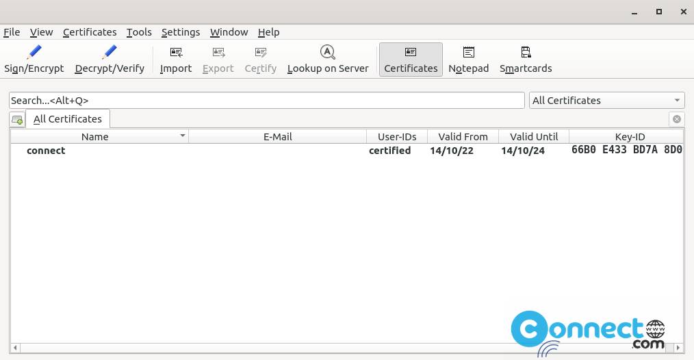 Kleopatra Certificate Manager