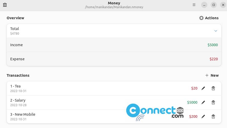 Money Personal Finance Manager