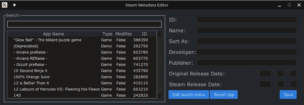 Steam Metadata Editor