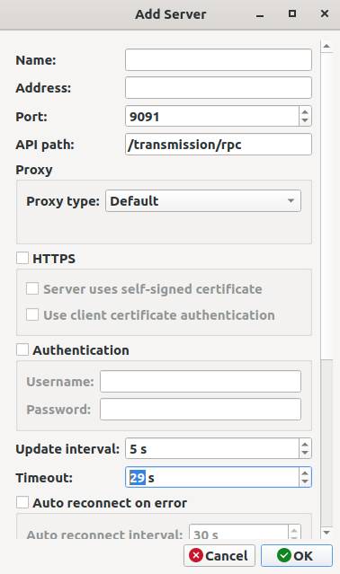 Tremotesf server settings