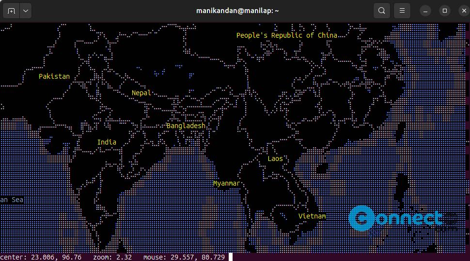 MapSCII app