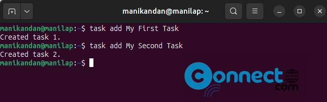 Taskwarrior add task