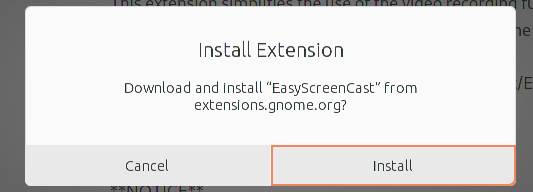 EasyScreenCast installation