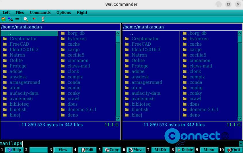 Wal Commander File Manager gui