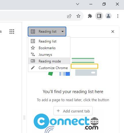 Google chrome reading mode enable