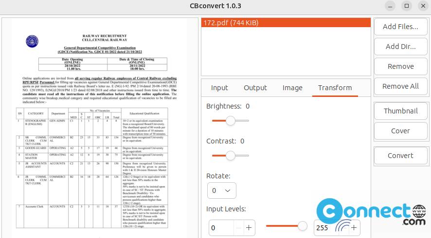 CBconvert Comic Book Converter