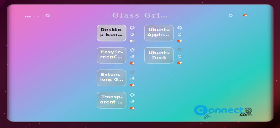 How to Manage Gnome Extensions with Extensions Glass Grid | CONNECTwww.com