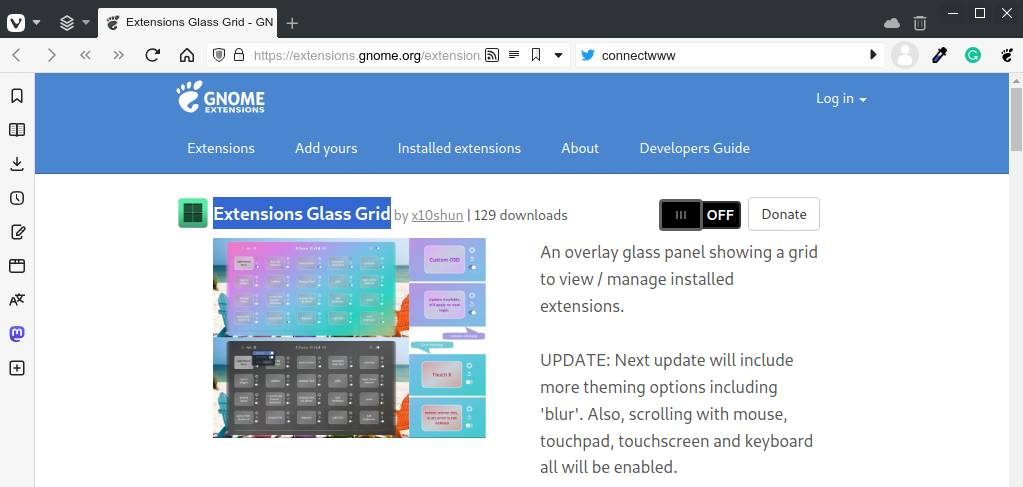 Extensions Glass Grid download link