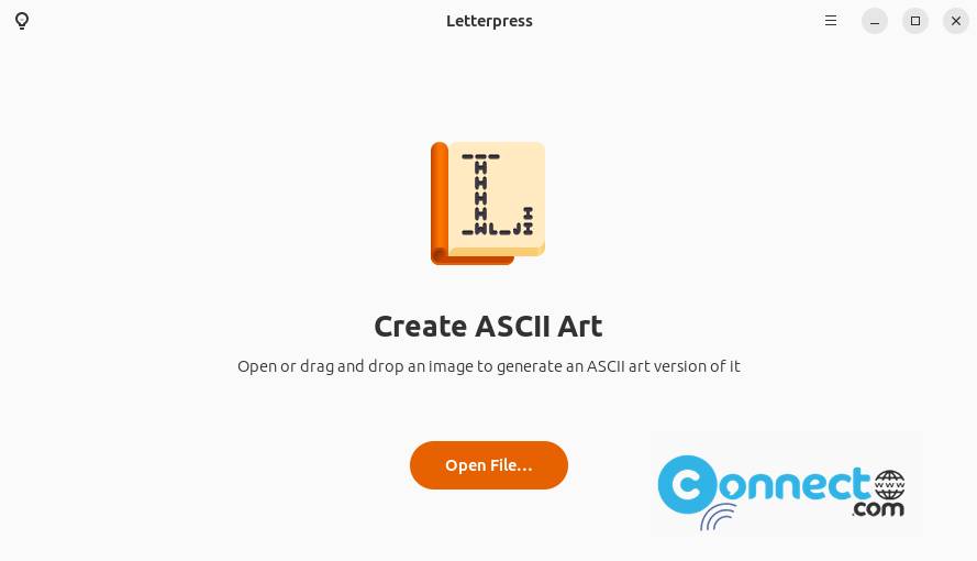 Letterpress ascii app